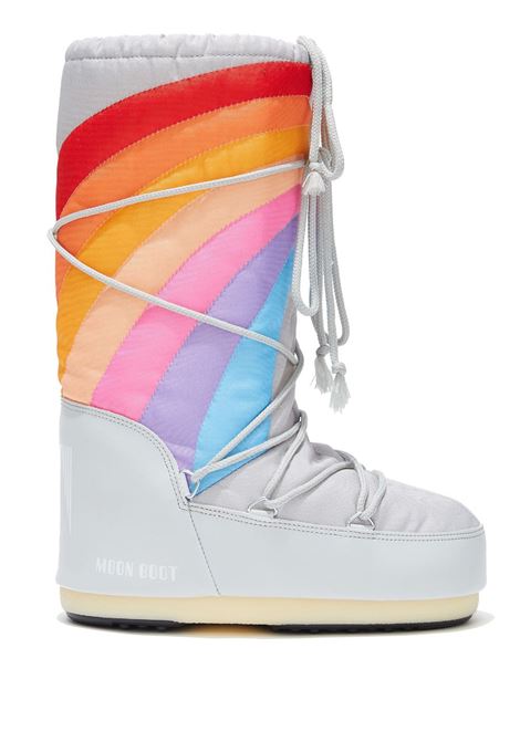 Multicolour and blu logo rainbow-print snow boots - unisex MOON BOOT | 14027700002