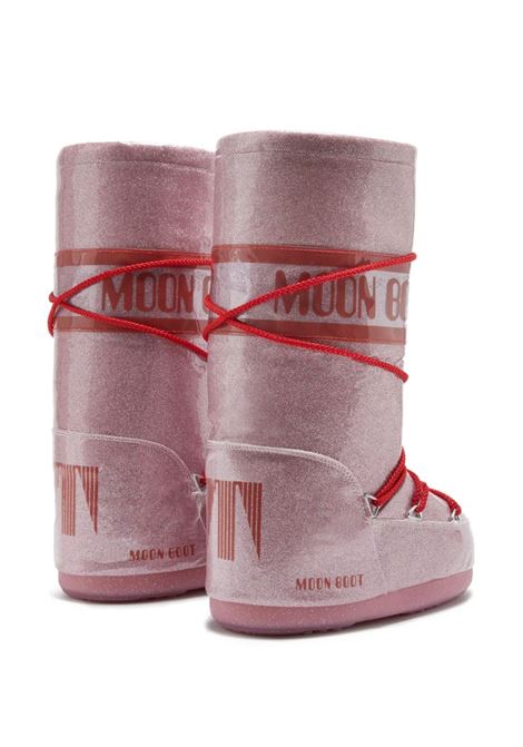 Pink Icon Glitter snow boots - unisex MOON BOOT | 14028500003