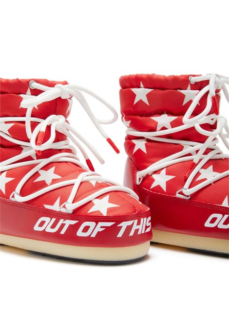Red and white Icon Low Star boots - unisex MOON BOOT | 14601700002