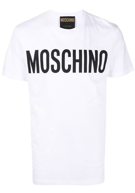T-shirt con stampa in bianco - uomo MOSCHINO | A070170411001