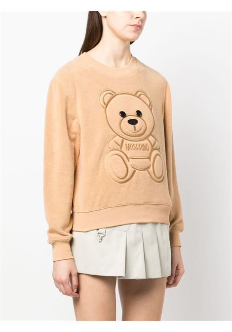 Beige Teddy Bear-motif sweatshirt - women MOSCHINO | A170155261018