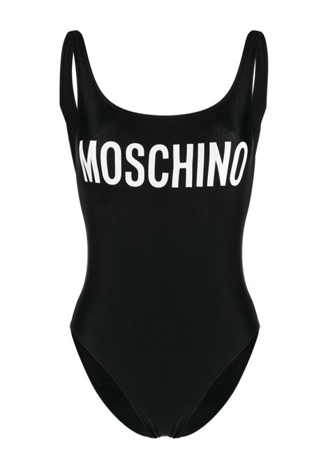 Black logo-print one-piece swimsuit - women MOSCHINO | A420355771555