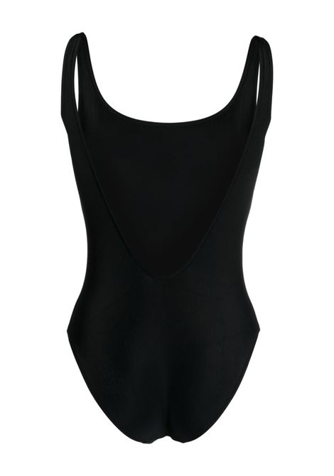 Black logo-print one-piece swimsuit - women MOSCHINO | A420355771555