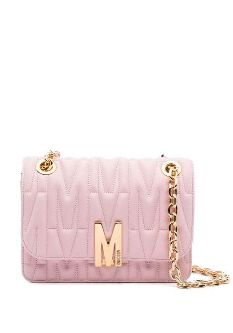 Pink quilted M motif shoulder bag - women MOSCHINO | A745180020225