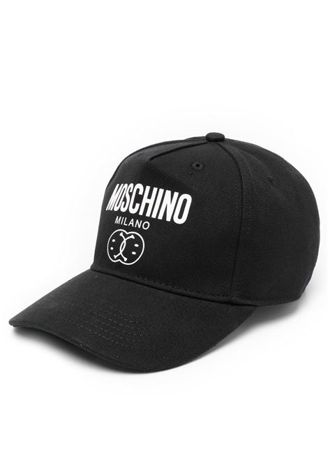 Black logo-print baseball cap - men MOSCHINO | A921082660555
