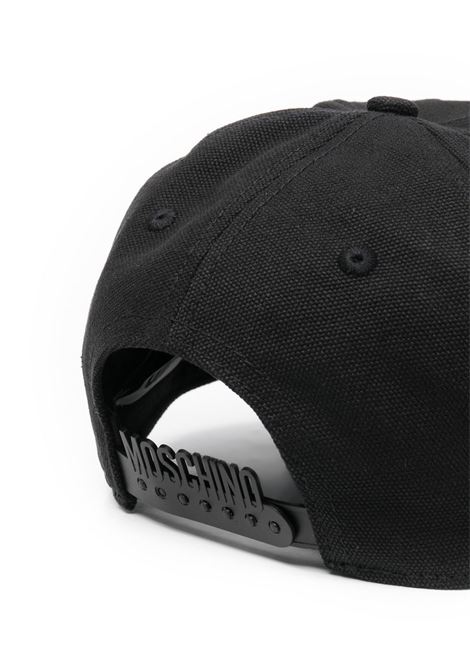 Black logo-print baseball cap - men MOSCHINO | A921082660555