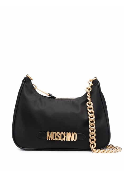Black logo-shoulder bag - women MOSCHINO | B740982021555