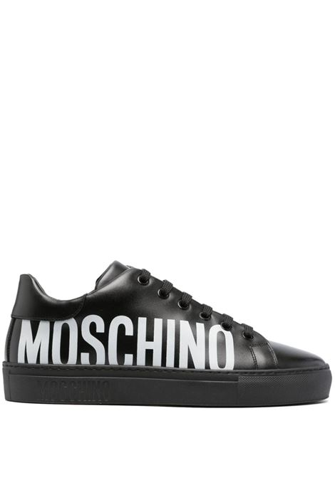 Sneakers con stampa in nero - donna MOSCHINO | MA15022G1HMF0000
