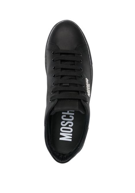 Sneakers con logo in nero - uomo MOSCHINO | MB15652G1HGD500A