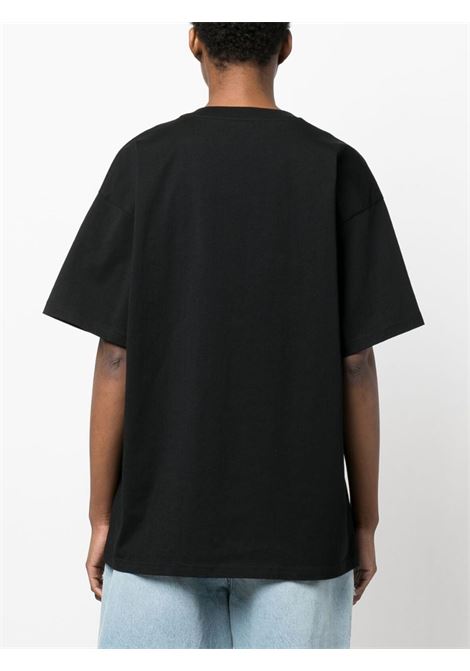 Black oversized teddy bear-print T-shirt - women MOSCHINO | V070155411555