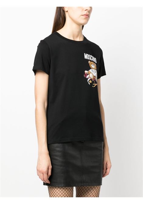 Black Teddy Bear T-shirt - women MOSCHINO | V070255411555