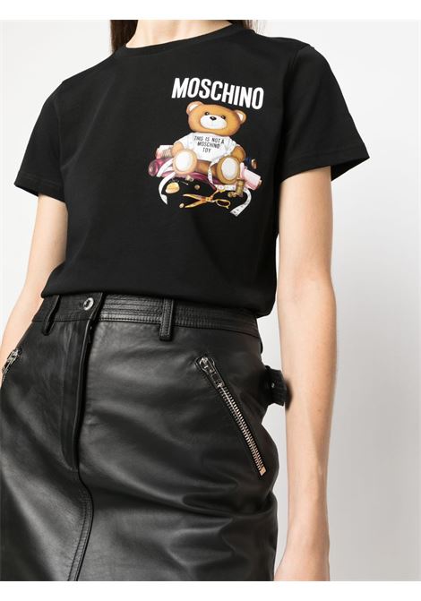 T-shirt Teddy Bear in nero - donna MOSCHINO | V070255411555