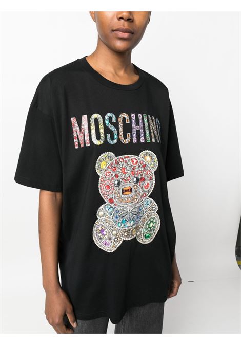 Black Teddy Bear-motif T-shirt - women MOSCHINO | V070954411555