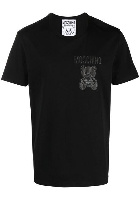 Black Teddy Bear T-Shirt - men MOSCHINO | V073170411555