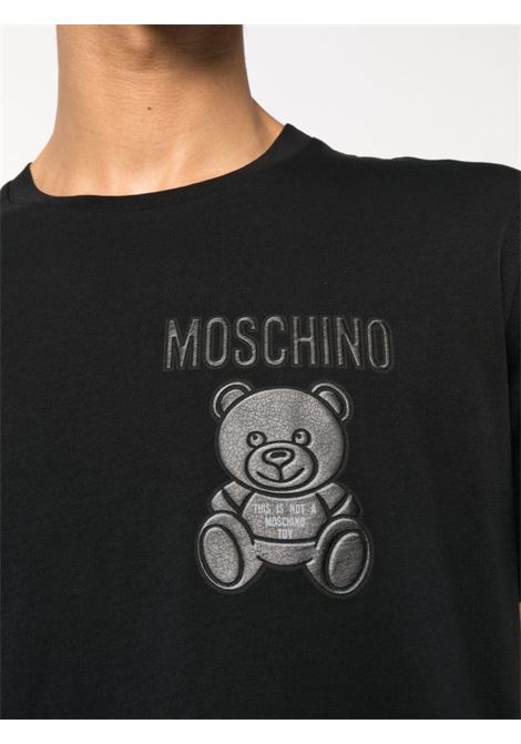 T-shirt Teddy Bear in nero - uomo MOSCHINO | V073170411555