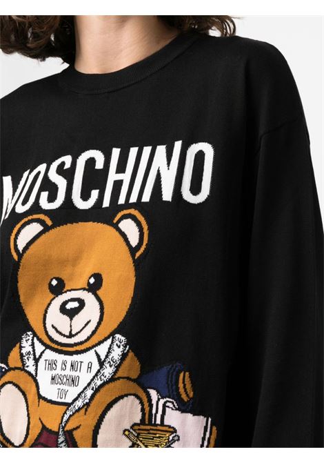 Black teddy bear sweatshirt - women MOSCHINO | V092155051555