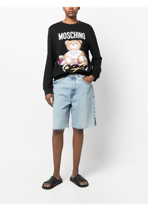 Black sewing Teddy Bear-print sweatshirt - women MOSCHINO | V170655281555
