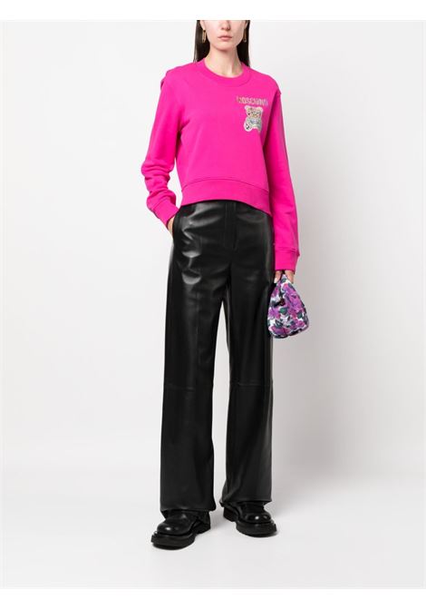 Pink graphic-print sweatshirt - women MOSCHINO | V170954281217