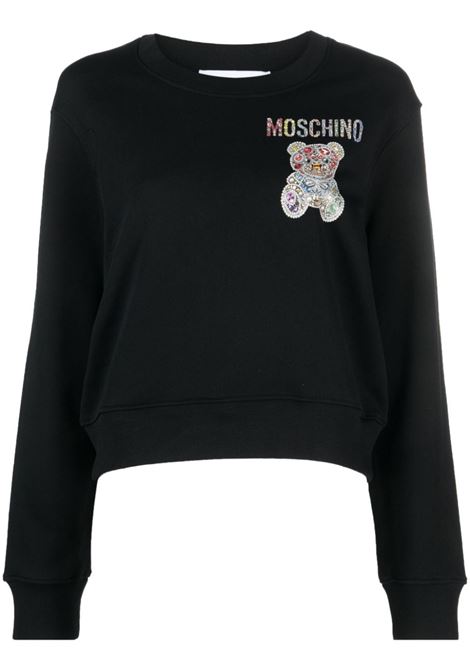 Black graphic-print sweatshirt - women MOSCHINO | V170954281555