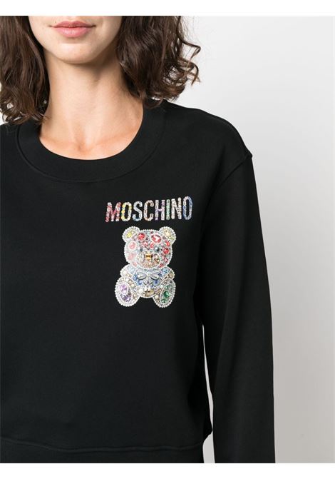 Black graphic-print sweatshirt - women MOSCHINO | V170954281555