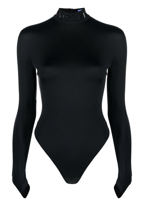 Body a collo alto con logo in nero - donna MUGLER | 23W1BO02128421999