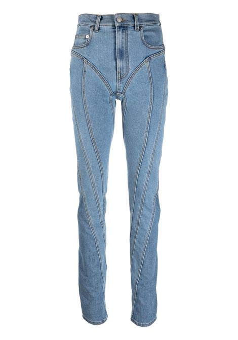 Jeans skinny spiral in blu - donna MUGLER | Jeans | 23W6PA0326247B6403