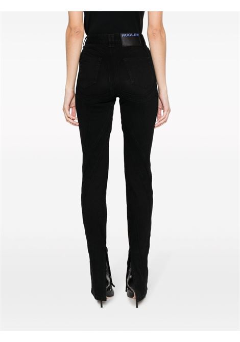 Jeans slim con logo in nero  - donna MUGLER | 23W6PA0358247B1919