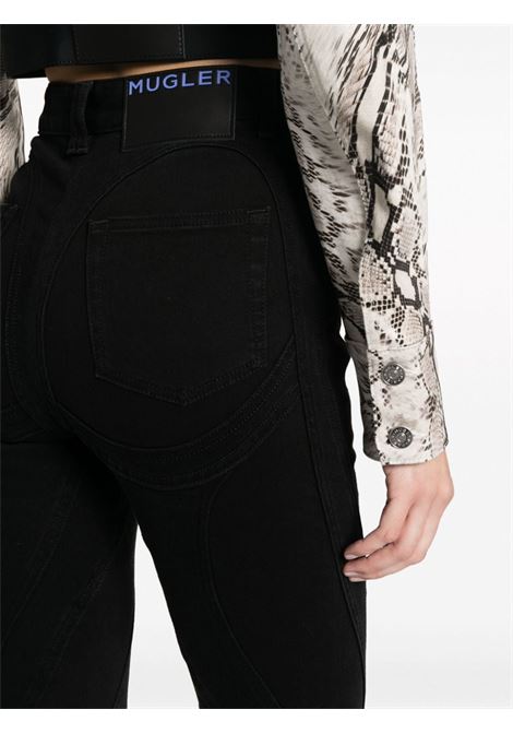 Jeans slim con logo in nero  - donna MUGLER | 23W6PA0358247B1919