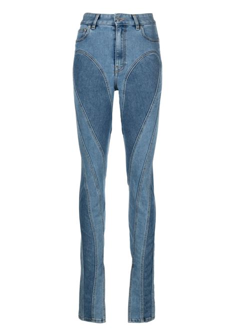 Jeans Spiral con inserti in blu - donna