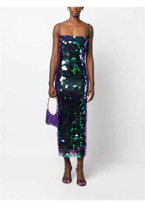 Multicolored holographic-effect sequinned midi dress - women  THE NEW ARRIVALS | NA01RB0114LPRPL