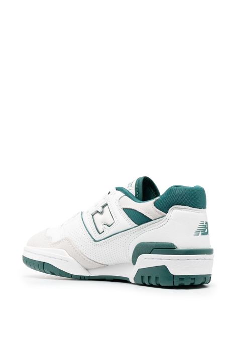 White and green 550 low-top sneakers - unisex NEW BALANCE | BB550STAWHT