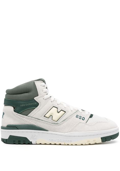 Sneakers alte 650 in bianco e grigio - uomo NEW BALANCE | BB650RVGWHTGRY