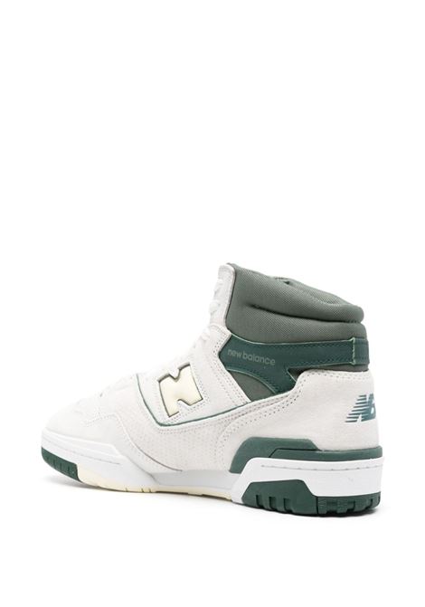 Sneakers basse 650 in bianco e verde - uomo NEW BALANCE | BB650RVGWHTGRY