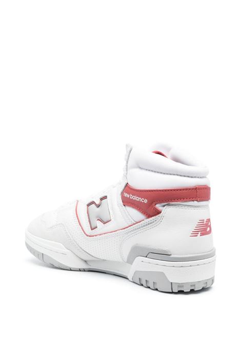 Sneakers alte 650 in bianco e rosso - uomo NEW BALANCE | BB650RWFWHT
