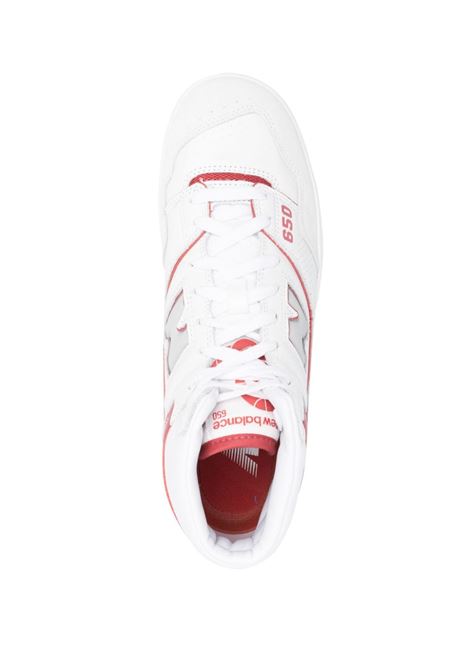 White and red 650 high-top sneakers - men NEW BALANCE | BB650RWFWHT