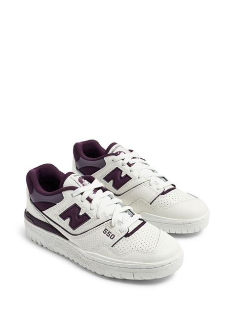 Sneakers basse 550 in bianco e viola - uomo NEW BALANCE | BBW550DGPRPL