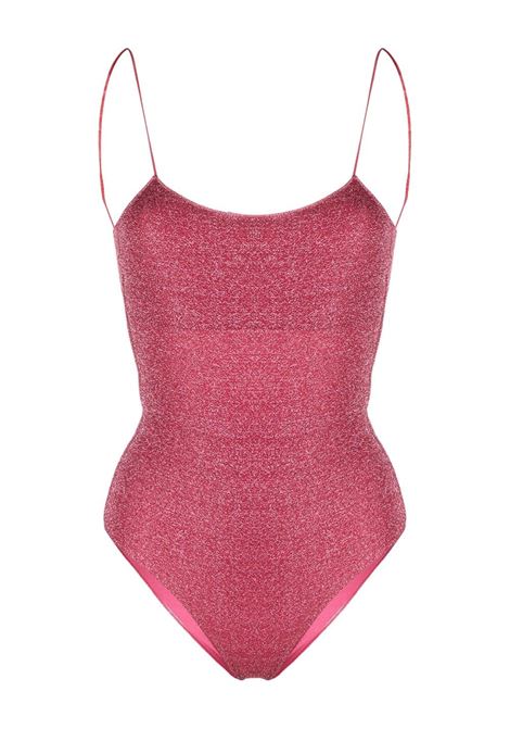 Pink  lumiere square maillot swimsuit - women  OSÉREE | LIF235RSPBRRY