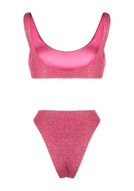 Pink lumiere sporty bra bikini set  - women OSÉREE | LMF202RSPBRRY