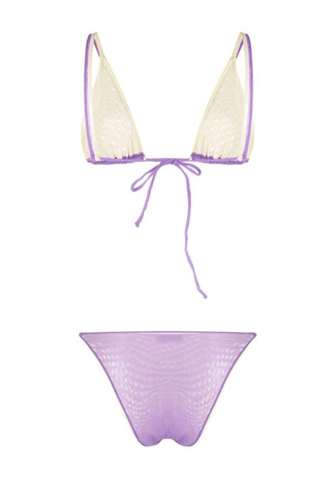 Set bikini a triangolo lame in lilla - donna OSÉREE | MTF224LLCLMN