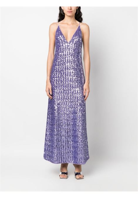 Lilac sequin-embellished maxi dress - women OSÉREE | PLF235LLC