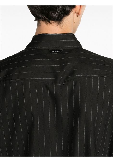 Camicia gessata in nero - uomo OUR LEGACY | M4232NBCBLK