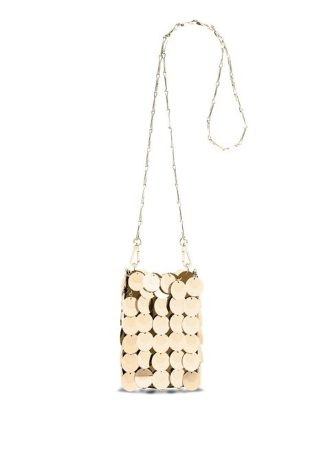 Gold mini Sparkle Hobo bag - women  RABANNE | 23ASS0094PLX013P711