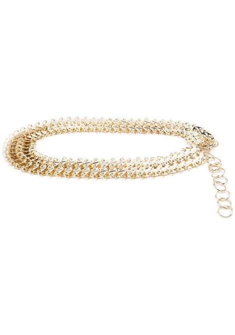 Gold chain-link clasp-fastening belt - women RABANNE | 23PAA0132MET002P711