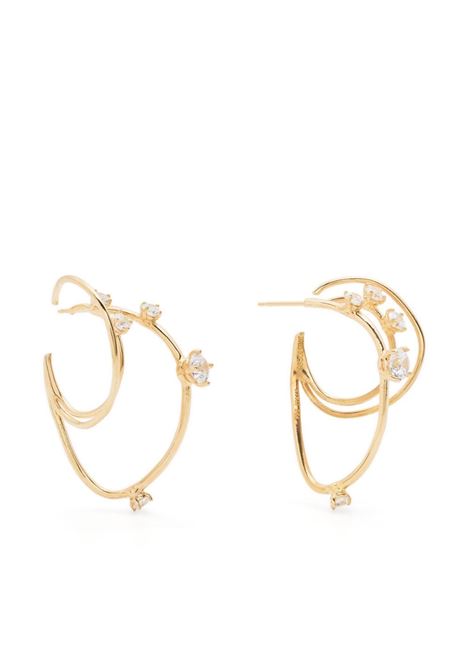 Gold Constellation crystal-embellished earrings - women PANCONESI | CAOEA912PGLD
