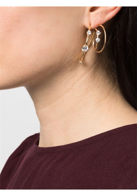 Gold Constellation crystal-embellished earrings - women PANCONESI | CAOEA912PGLD