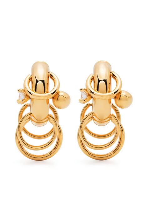 Gold  Pierced hoop earrings - women PANCONESI | F23EA001PGLD