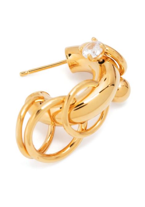 Gold  Pierced hoop earrings - women PANCONESI | F23EA001PGLD