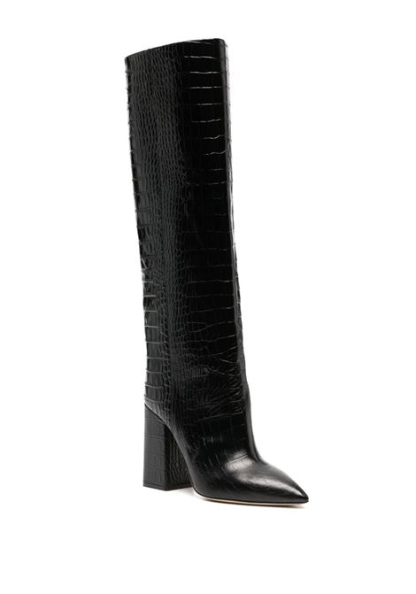 Black Anja 105mm leather boots - women PARIS TEXAS | PX1020XCOCOCRBN