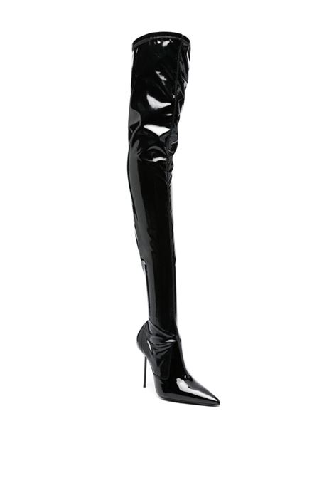 Black Lidia patent thigh-high boots - women PARIS TEXAS | PX1061XLATXBLK