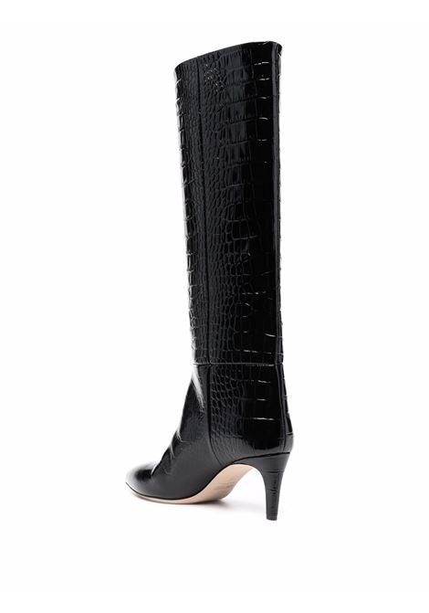 Black croc-embossed boots - women PARIS TEXAS | PX503XCOCOCRBN